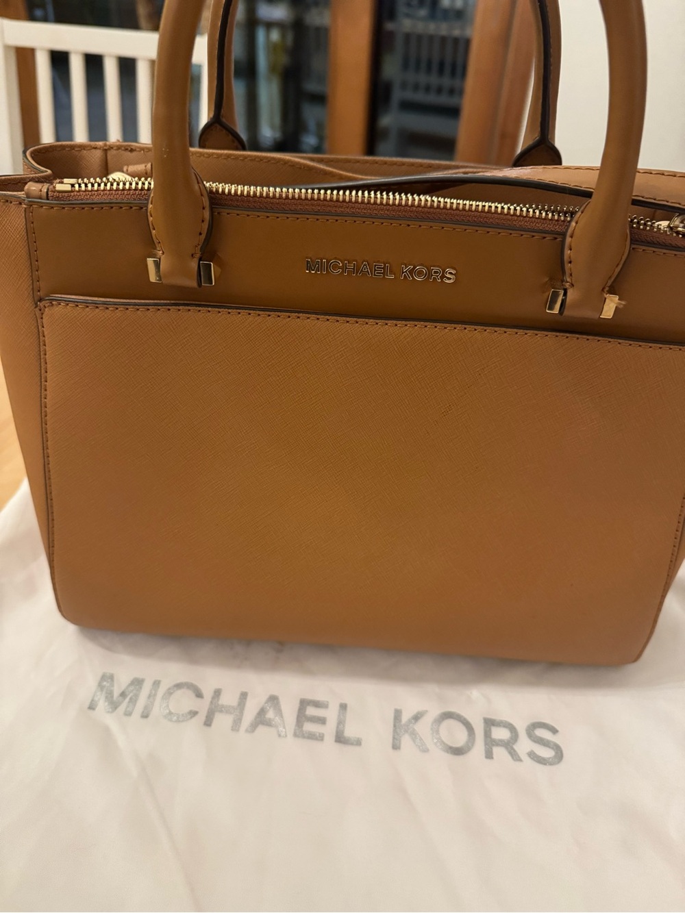 Michael Kors Hope Medium Saffiano Leather Satchel